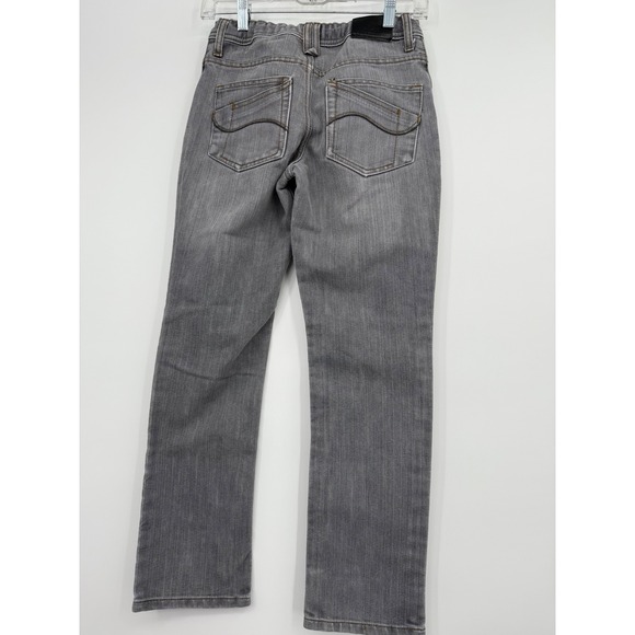 Boys Lee Dungarees Gray Adjustable Waist Skinny Jeans Size 14R Grunge School Y2K - Picture 2 of 9